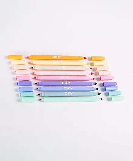 OMY Pastel Markers - 9 Pieces