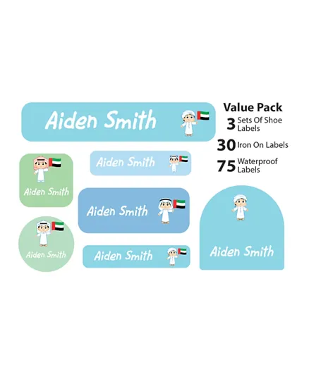 Ajooba My Labels Personalised Name Labels for Kids My Nursery Labels 006 - Pack of 108