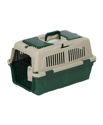 Nutrapet Dog & Cat Carrier Box Closed Top - Dark Green