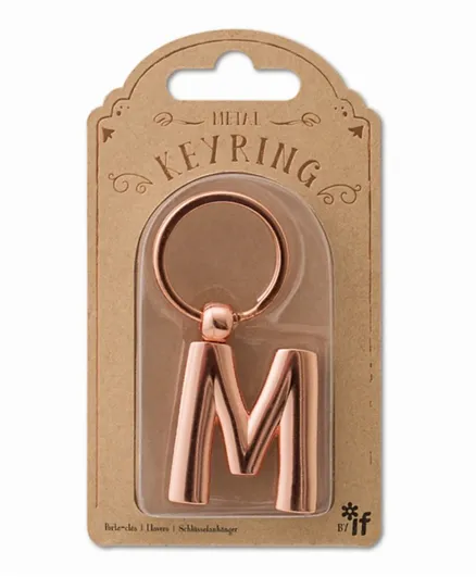 IF Copper Letter Keyring - M