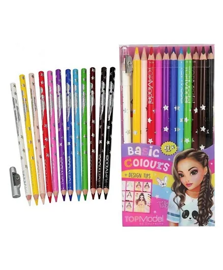 Top Model Coloured Pencils - Set of 12 Colours