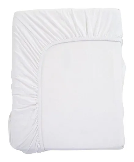 PAN Home Snug Cotton Jersey Fitted Sheet - White