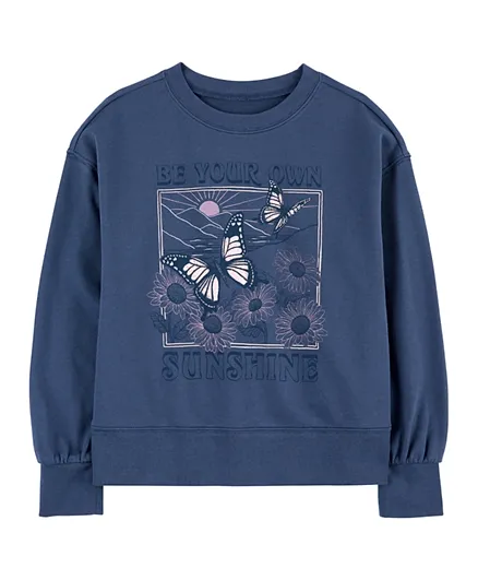 Carter's Butterfly French Terry Sweatshirt - Blue