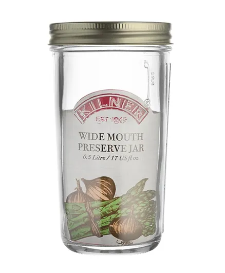 Kilner Wide Mouth Preserve Jar - 0.5L
