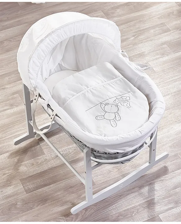 Kinder valley grey hot sale wicker moses basket