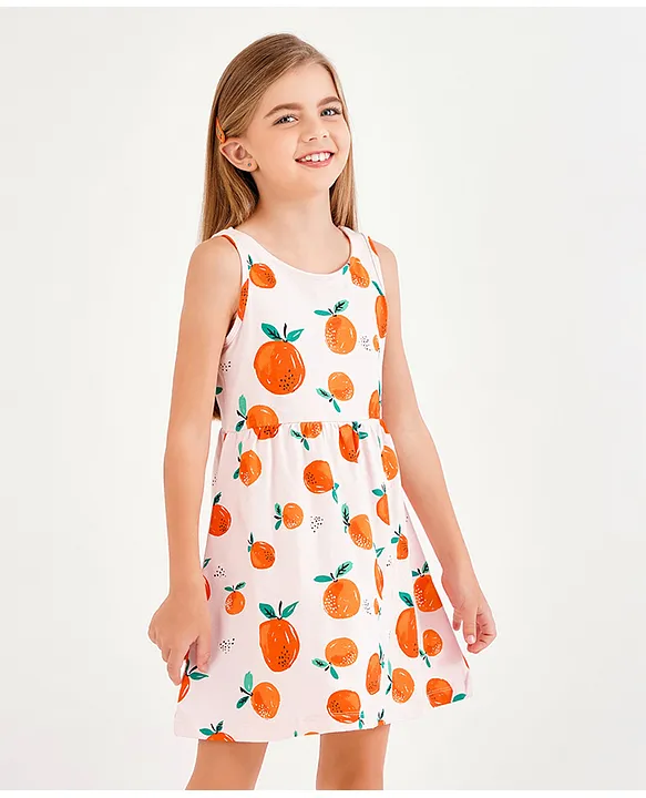 Orange hotsell patterned dress