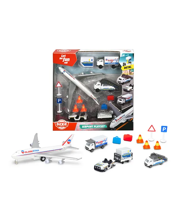 Dickie Die Cast Airport Playset for Kids 3 Creative Play HandEye Coordination 7 Airplane Accessories Multicolor for 3 8Years Online UAE Buy at FirstCry.ae 00ea9ae30df34