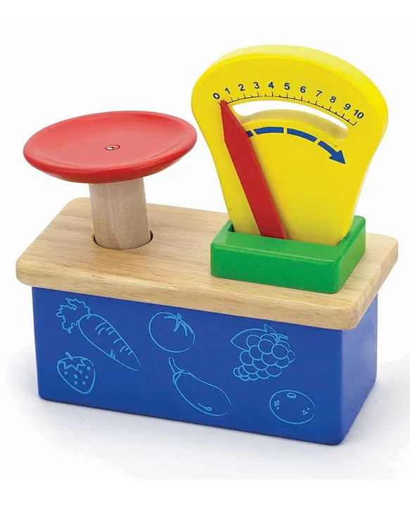 Childrens wooden weighing scales online