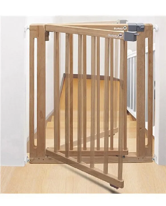 Close Wooden Gate Brown In Oman, Wooden Baby Gate Pressure Fit