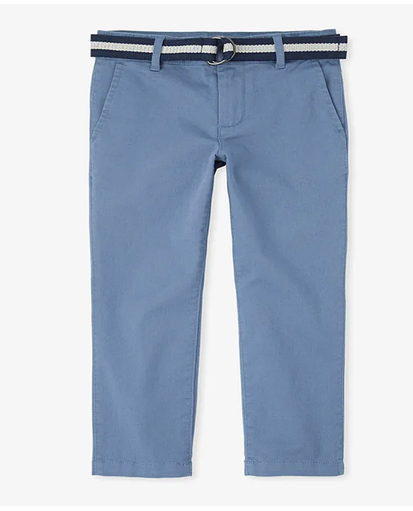 belted stretch skinny chino