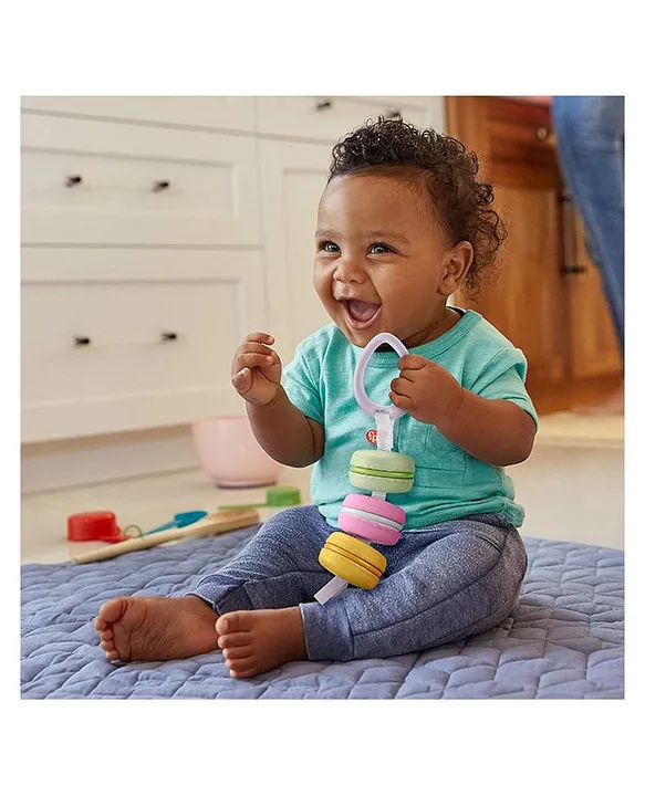 Fisher Price My First Macaron Peg Rattle Multicolor 0M Stroller and Crib Toy with Fun Sounds 22.7x5.7cm Online UAE Buy Baby Rattles for 0 24Months at FirstCry.ae 0817bae4a39e3