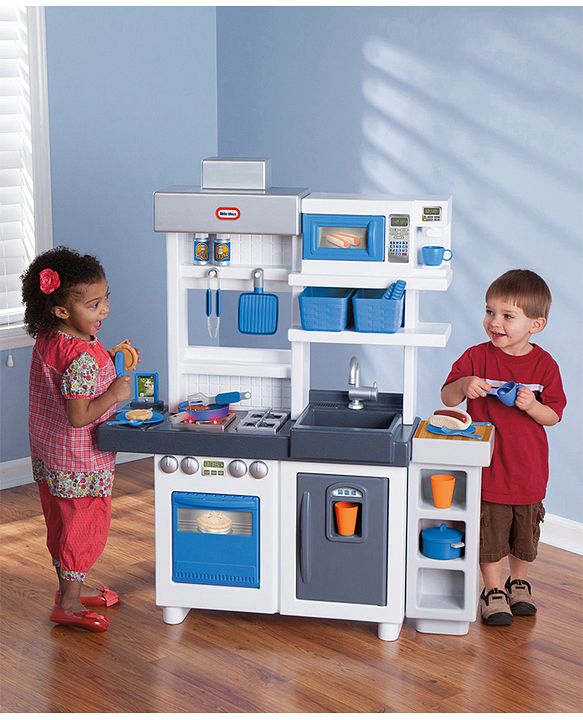 little tikes kitchen blue and white