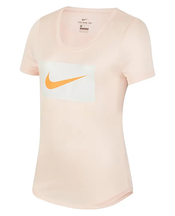 Washed coral nike sales shirt