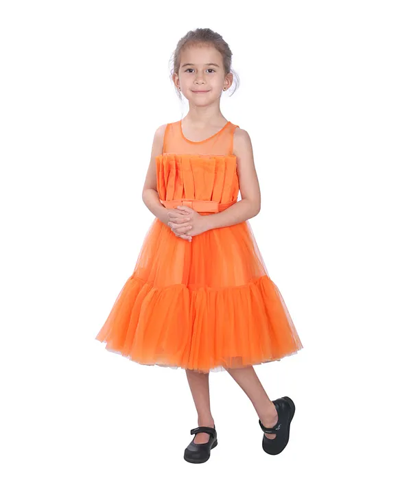 Orange clearance ruffle dress