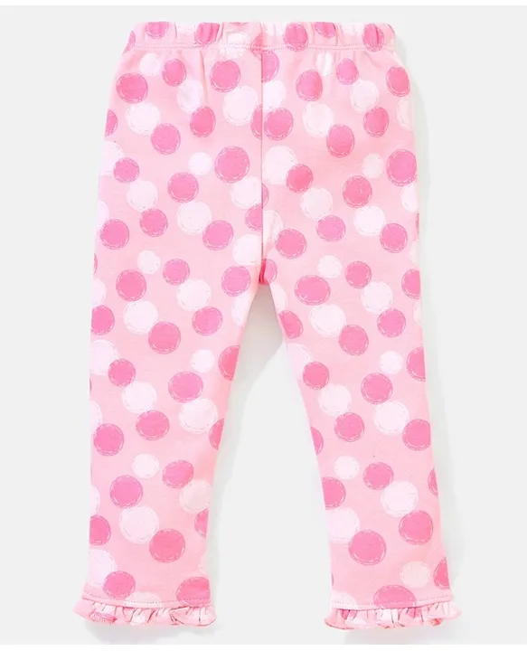 Buy Babyoye Cotton Eco Consious Full Length Solid & Polka Print Leggings  Pack Of 2 Pink for Girls (3-6Months) Online in UAE, Shop at  -  12275046