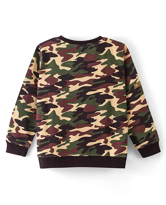 Camouflage cheap crewneck sweatshirt