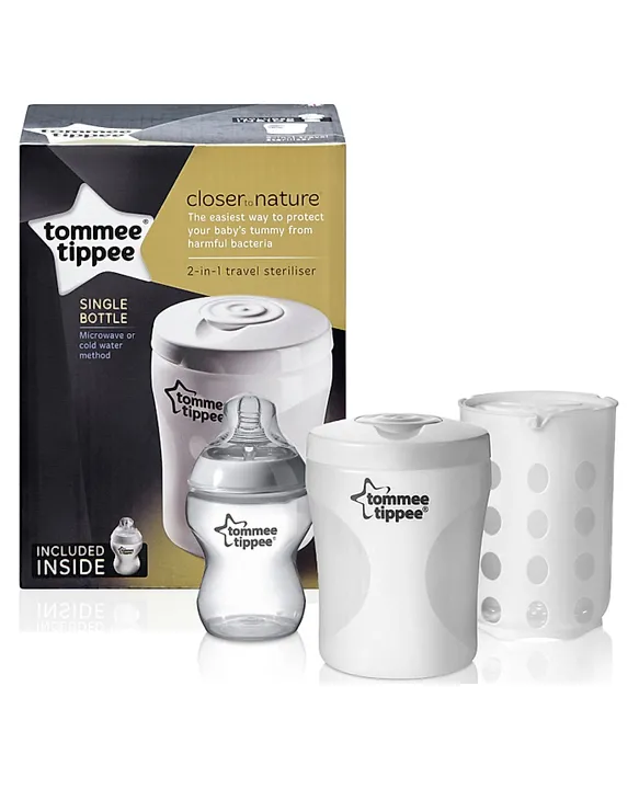 Tommee Tippee Closer to Nature Single Bottle Sterilizer & 1 Feeding Bottle Free of 260 ml White Online in Bahrain, Buy at Best from 1499daebc9317
