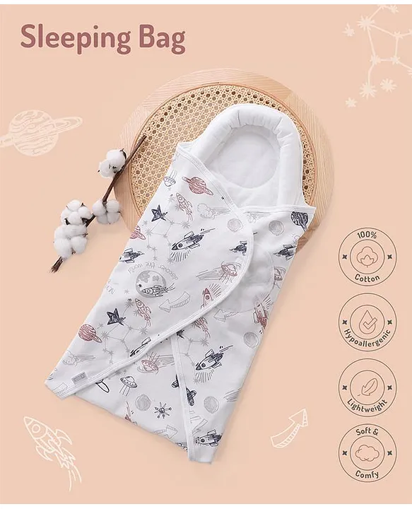 Buy SpaceThemed Cotton Baby Sleeping Bag SkinFriendly 73x83cm Versatile Use 0 Months for Both 0 24Months Online in UAE Shop at FirstCry.ae 15716364