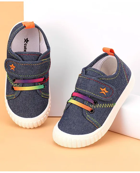 Buy Cute Walk by Babyhug Casual Shoes With Velcro Closure Navy Blue for Both 3 3Years Online Shop at FirstCry.ae 18082201