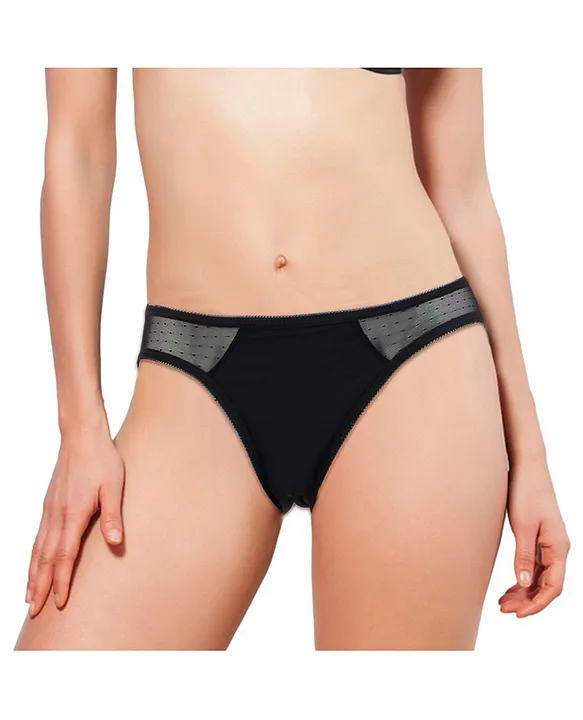 Free Lily Lace Reusable Perioud Menstrual Underwear Black