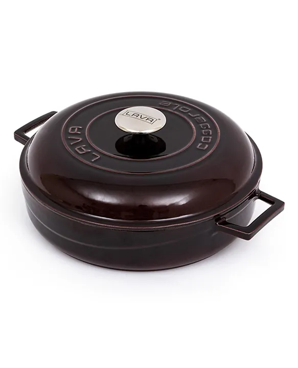 LAVA 3.7 Quart Enameled Cast Iron Braiser: Multipurpose Stylish