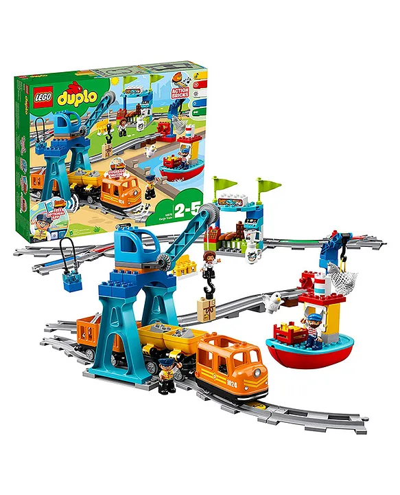 LEGO DUPLO Cargo Train 10875 Interactive Electric Toy for Toddlers 2 Years with 105 Pieces Horn Lights Online Oman Buy Building Construction Toys for 2 5Years at FirstCry.om 21fddae919c68