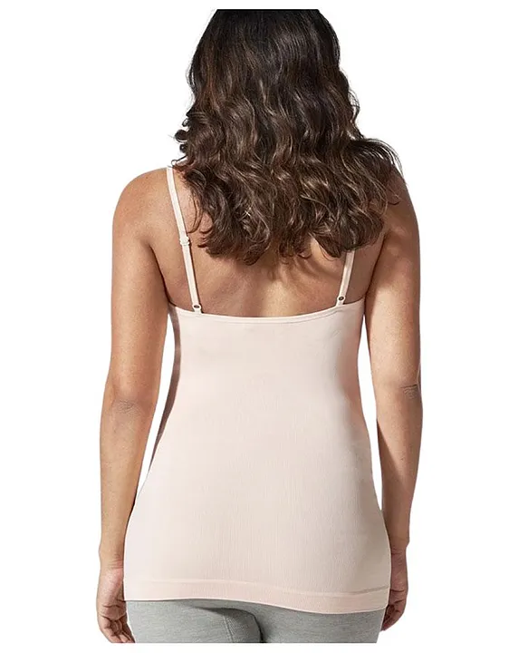 Blanqi Maternity Belly Support Cooling Camisole Slip In Pale Peach