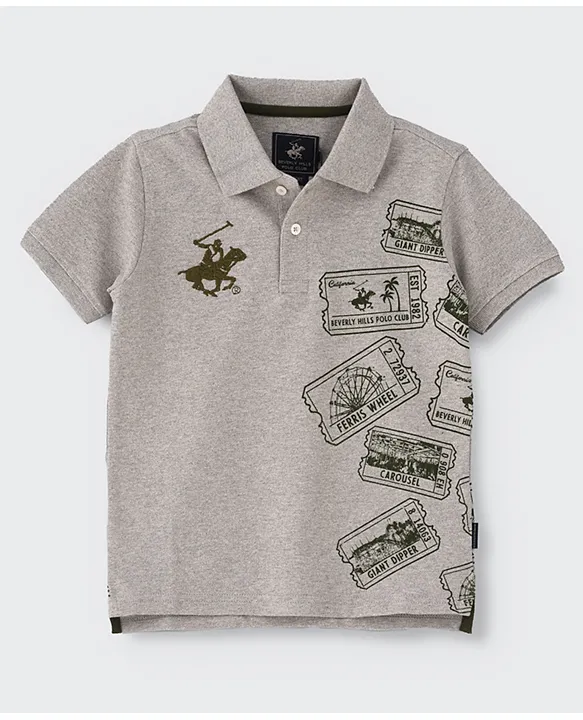 Buy Beverly Hills Polo Club All Day Pass Toss Polo Grey Melange for Boys  (9-10Years) Online in UAE, Shop at  - 251f7ae54c3e8