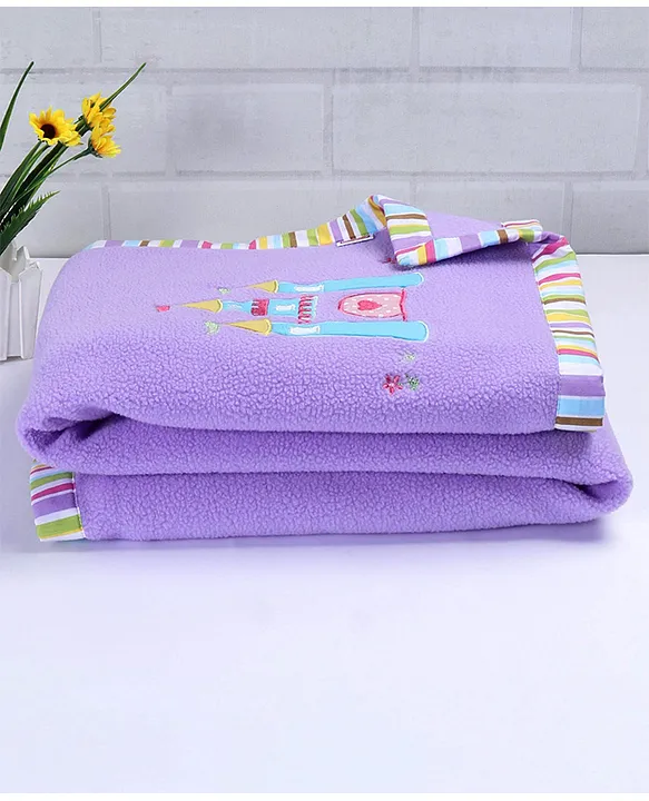 Buy Babyhug Baby Blanket Princess Design Purple for Both 0