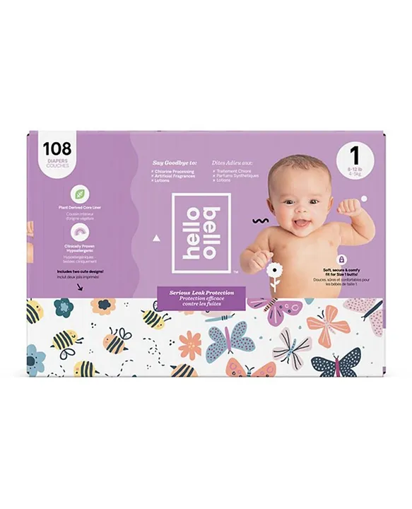 Hello Bello Club Diaper Bees and Butterflies Girl Size 1 108 Pieces Online  in UAE, Buy at Best Price from FirstCry.ae - 29f59aef39e66