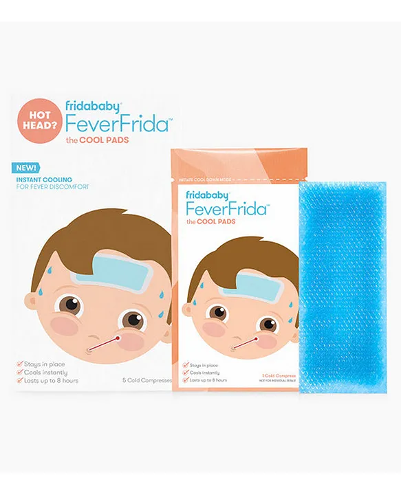 FridaBaby FeverFrida Cool Pads SkinSafe Gel Cold Compress for Kids Fever Relief 5 Count Comforting NonToxic Online in UAE Buy at Best Price from FirstCry.ae 2f172aee72720