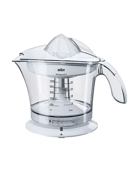 Braun Plastic Juicer with Citrus Press 1000mL 20W MPZ9 White