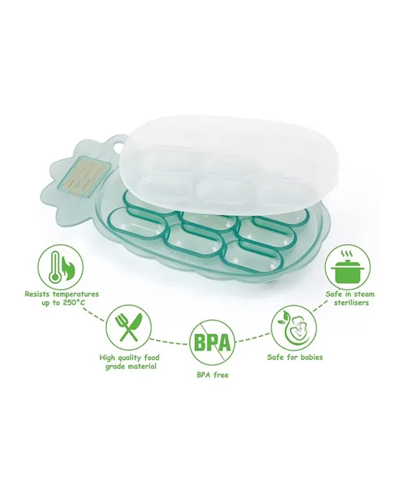 Haakaa Freezer Feeder Nibble Tray Pea Green