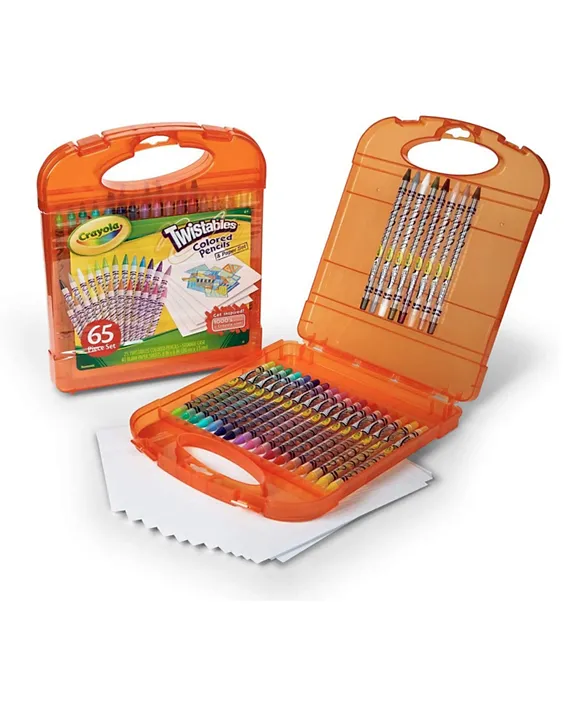 Crayola Twistable Colored Pencils & Paper Set, 65 Piece Set (25 Pencils, 40 Sheets)