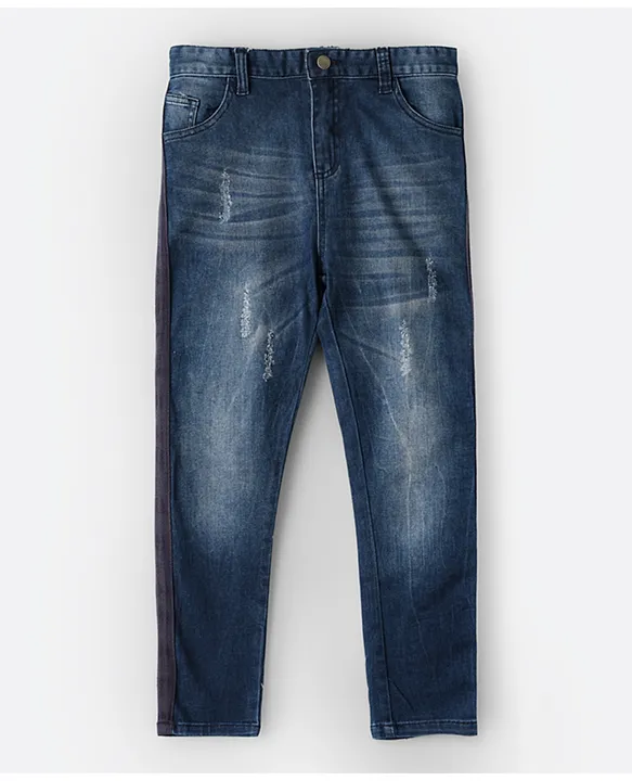 Buy Jam Denim Jeans With Side Tape Blue for (8-9Years) Online in Shop at FirstCry.ae 3fe0bae5c19f3