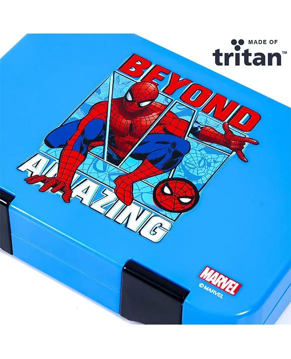 Marvel Spider-Man 6 / 4 Compartment Convertible Bento Tritan Lunch Box -  Black