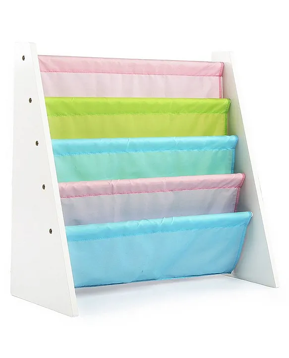  HOMESMITHS Wood Toy Storage Organizer with Book Rack