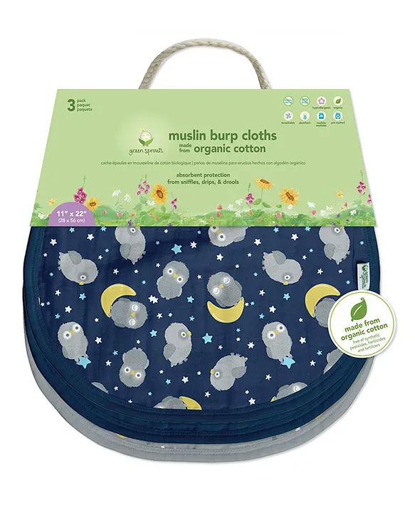 Green sprouts muslin burp deals cloths made from organic cotton