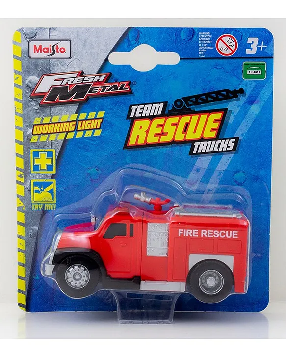 Maisto Die Cast Fresh Metal Rescue Fire Truck Red for 3 14Years Online Oman Buy at FirstCry.om 56252aeef9626