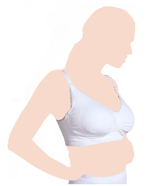 Carriwell Maternity & Nursing Bra with Carri-Gel Support - White