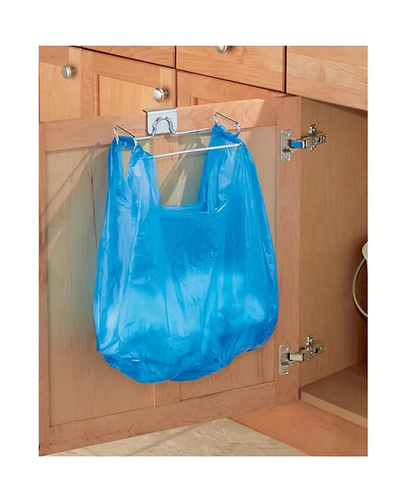 Interdesign Classico Over The Cabinet Bag Holder, Chrome