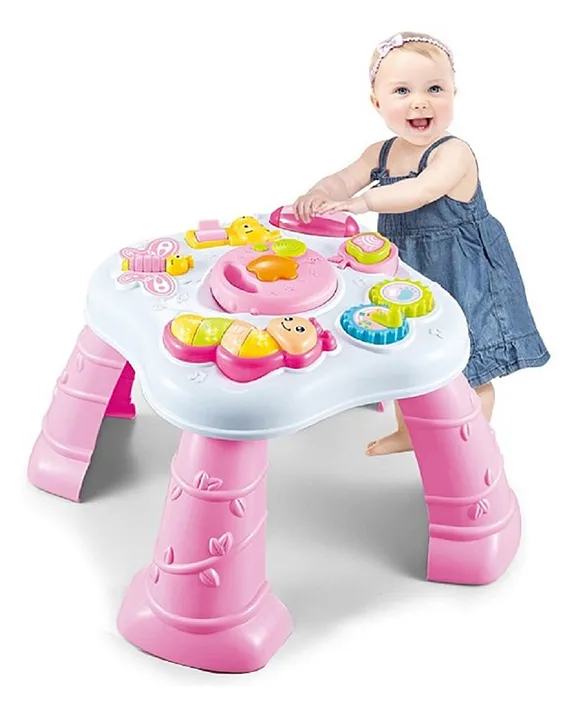 Baby activity on sale table pink