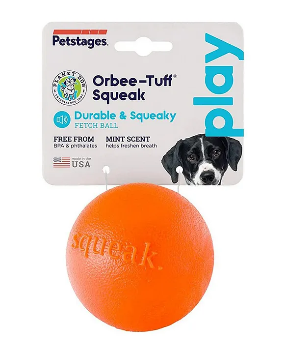 Orange best sale dog toy