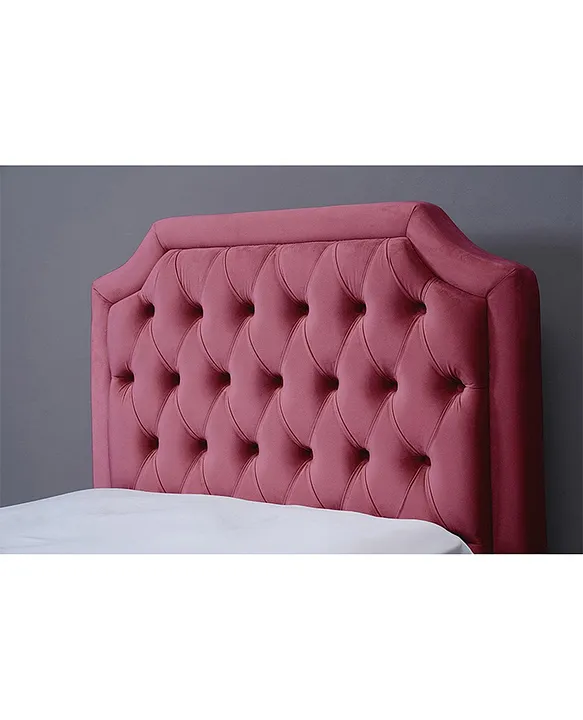 Pink velvet outlet headboard