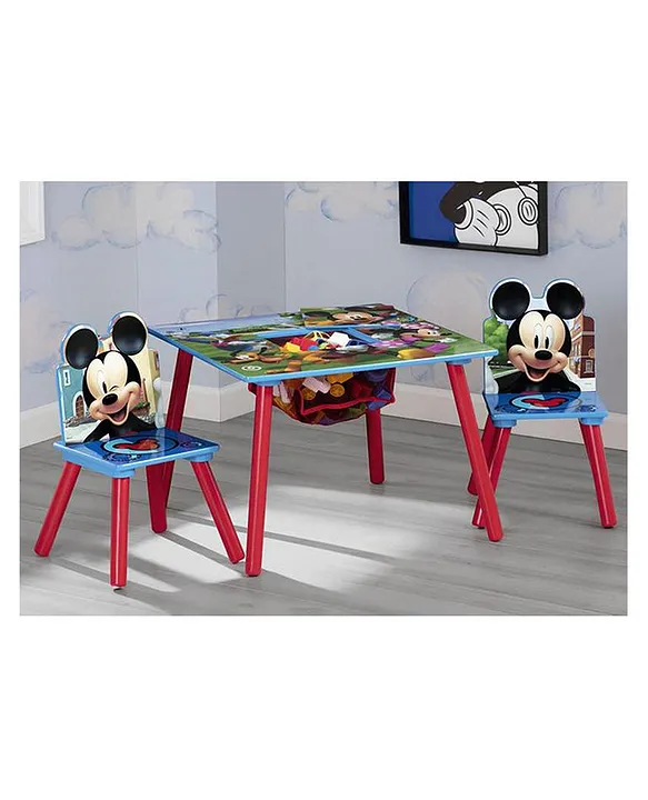 Disney mickey mouse kids table and chair set with online storage by delta children