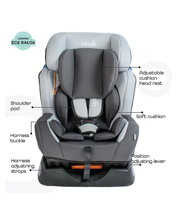 Moon Sumo Infant to Toddler Car Seat Reclining Adjustable Harness Side Protection 0 25 Kg Charcoal Grey