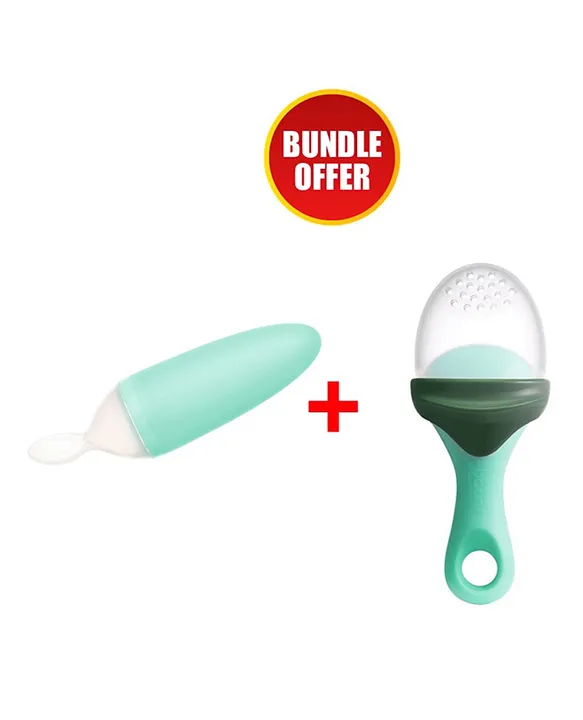 Boon Pulp Silicone Feeder & Teething Spoon, 2 Pack