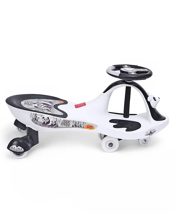 Babyhug Panda Gyro Swing Car for Kids with Light Music 18M 70kg Load Black White Online in UAE Buy at Best Price from FirstCry.ae 650956