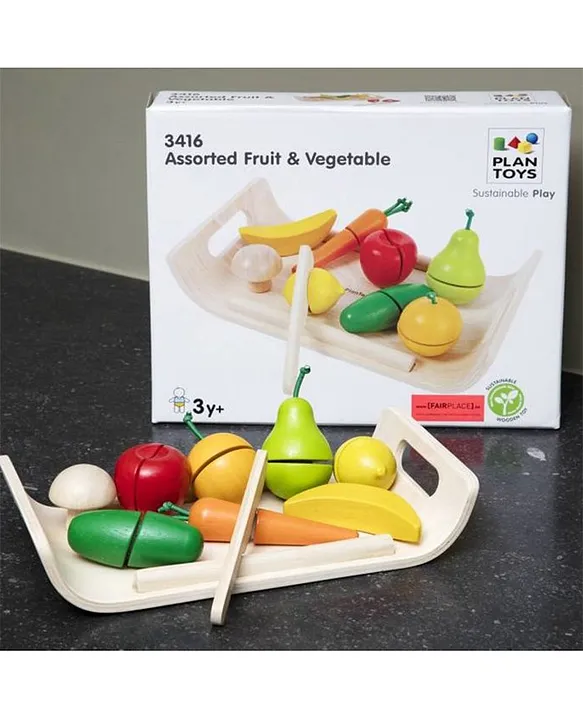 Plan toys fruit store and vegetable playset