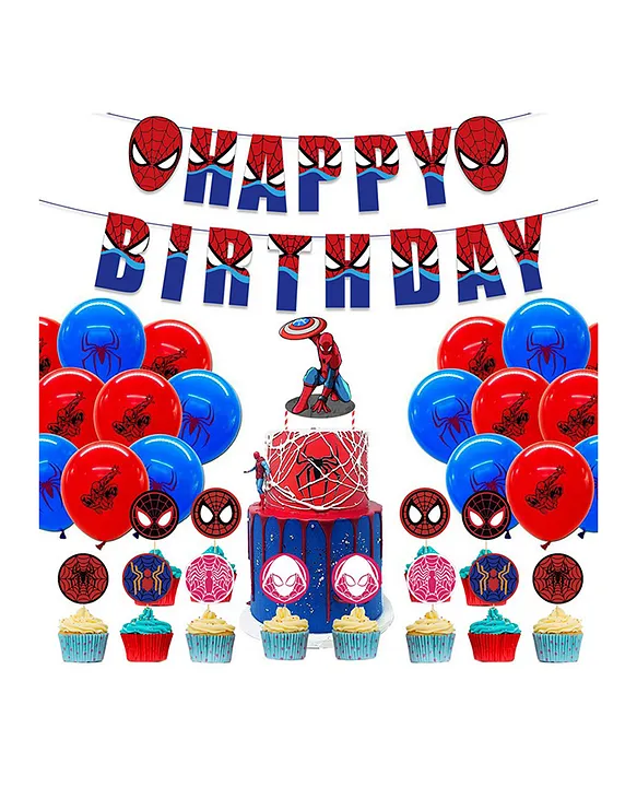 LA FIESTA Spiderman Birthday Decoration Set Pack of 44 Pieces Online in  Oman, Buy at Best Price from  - 66bc1aef497e3